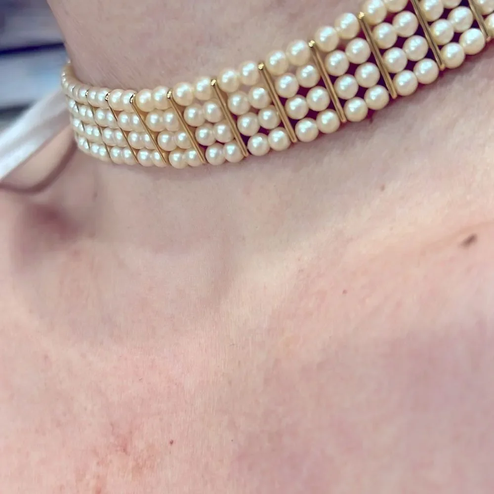 Monet Cream Necklace Elegant Jewelry